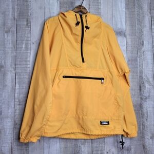 L.L. Bean Vintage Anorak Yellow Nylon Jacket. Mens Size Small.